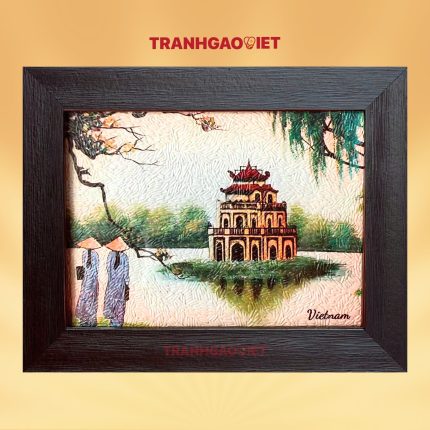 Tranh gạo nét hoàn kiếm