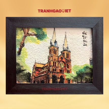 Tranh gạo nhà thờ đức bà