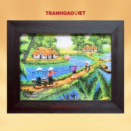 Tranh gạo quê việt