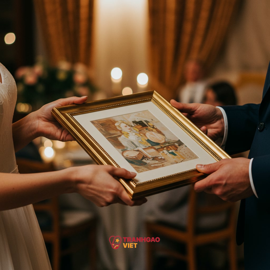 Biến Tấu Cách Tặng Quà Cưới Bằng Tranh Nghệ Thuật