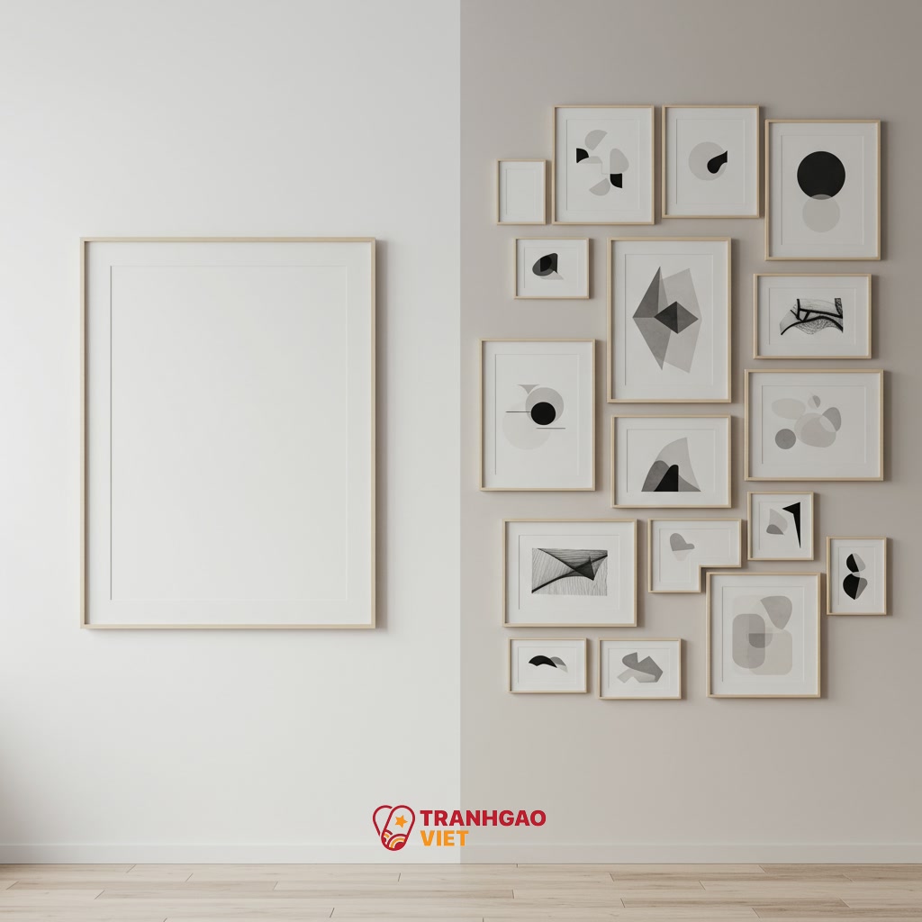 Cách Bố Trí Tranh Đơn Lẻ và Bộ Sưu Tập (Gallery Wall)