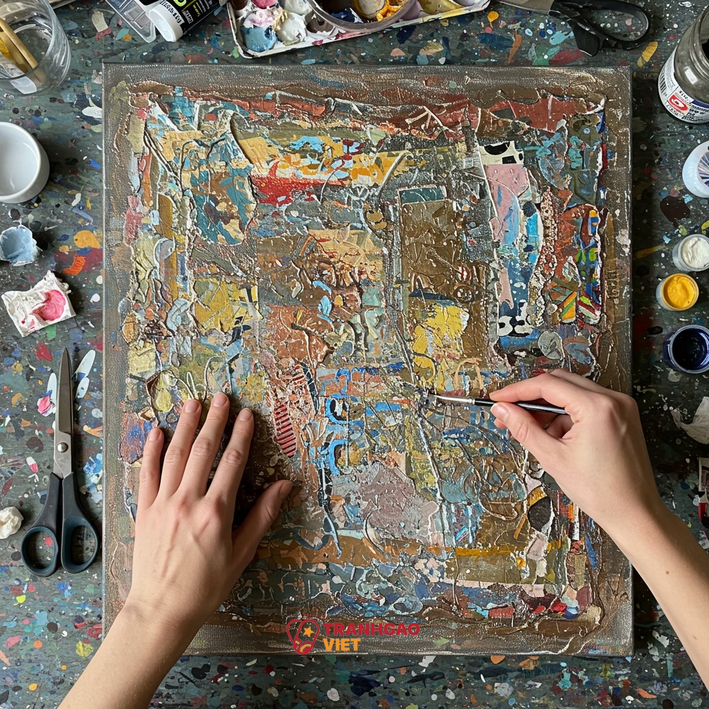 Chất liệu và Kỹ thuật đa dạng trong Sáng tạo Mixed Media