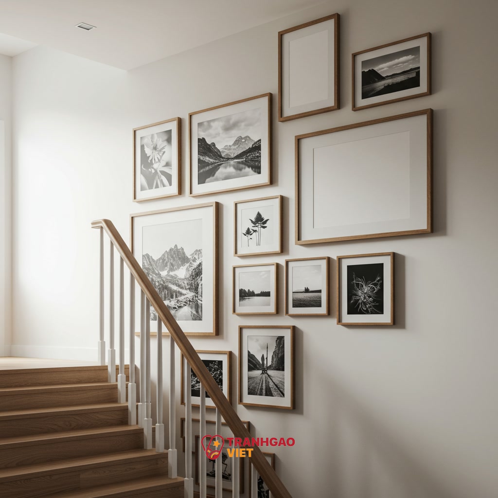 Kỹ Thuật Bố Trí Tranh Cầu Thang Đạt Hiệu Quả Cân Bằng và Ấn Tượng