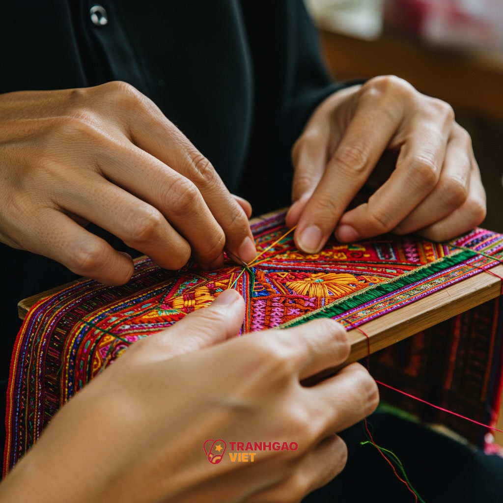Kỹ thuật và Yếu tố Nghệ Thuật trong Tranh Thêu Bắc Bộ