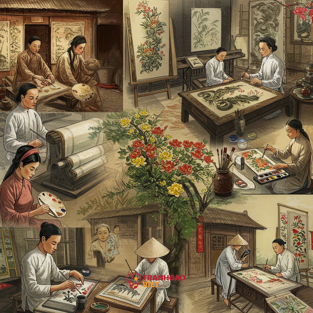 Lịch Sử Hình Thành và Phát Triển của Tranh Lụa Việt
