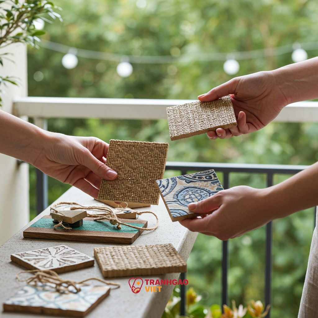 Lựa chọn tranh nghệ thuật phù hợp với phong cách và điều kiện ban công