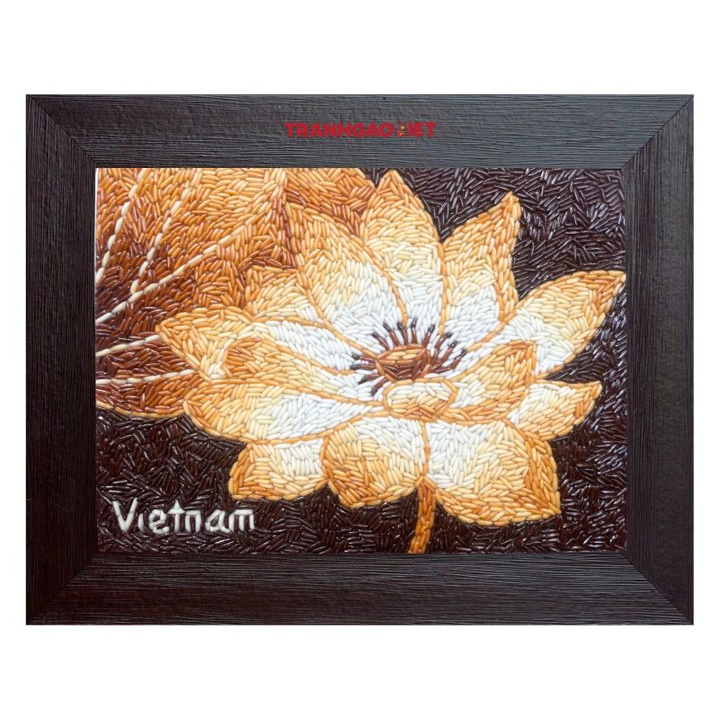 Tranh Gạo Rang Sen Vàng