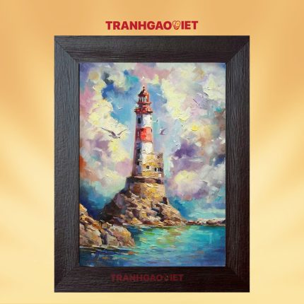 Tranh gạo màu Ánh Sáng Hy Vọng