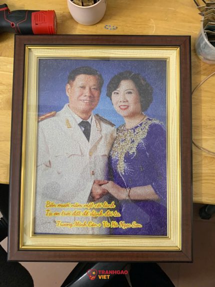 Tranh gạo chân dung tại Cần Thơ