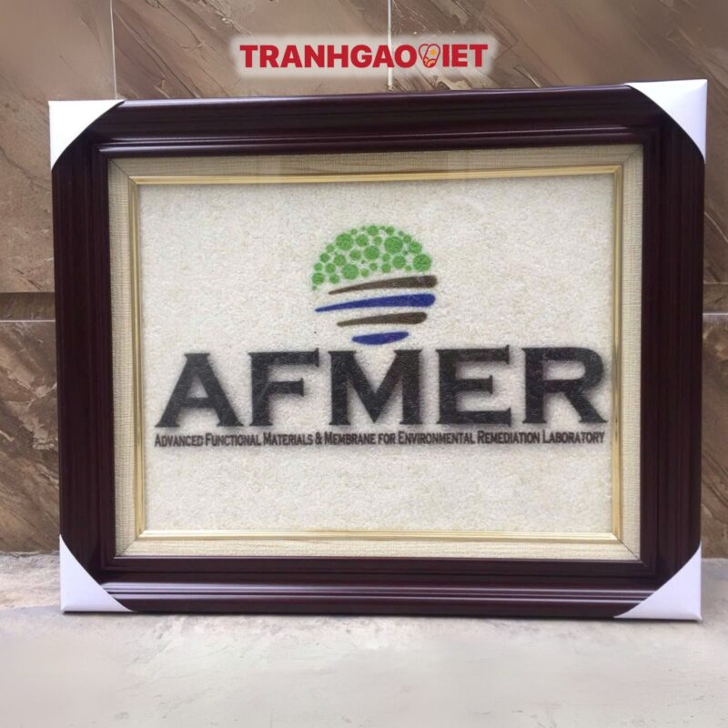 Tranh Gạo Logo Afmer
