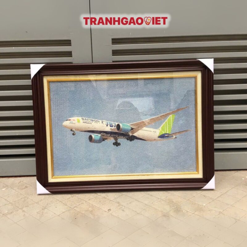 Tranh Gạo Logo Bamboo Airlines