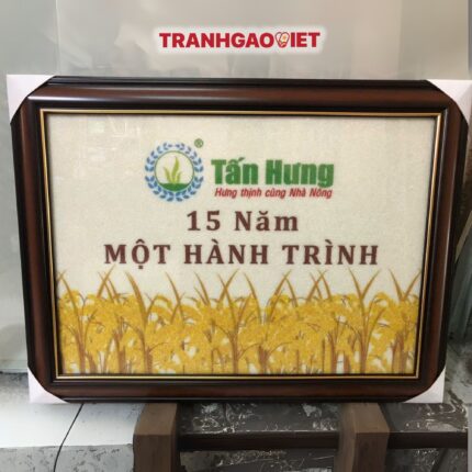 Tranh Gạo Logo Công Ty Tấn Hưng