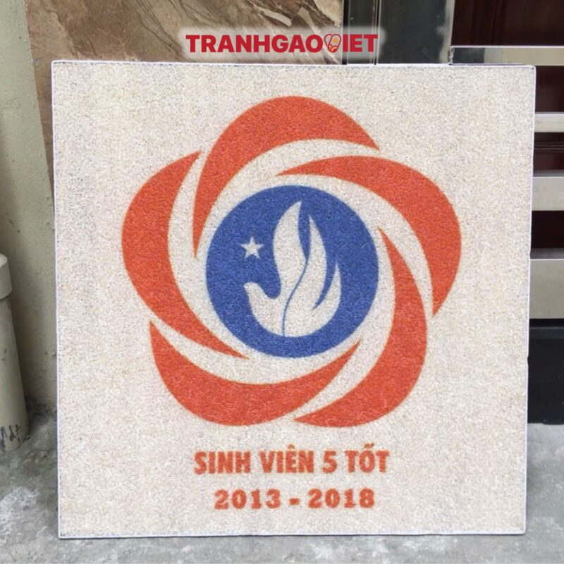 Tranh Gạo Logo Đoàn Thanh Niên