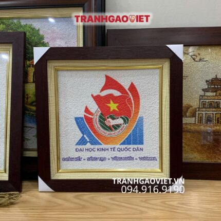 Tranh Gạo Logo Đoàn Thanh Niên Đại Học Kinh Tế Quốc Dân