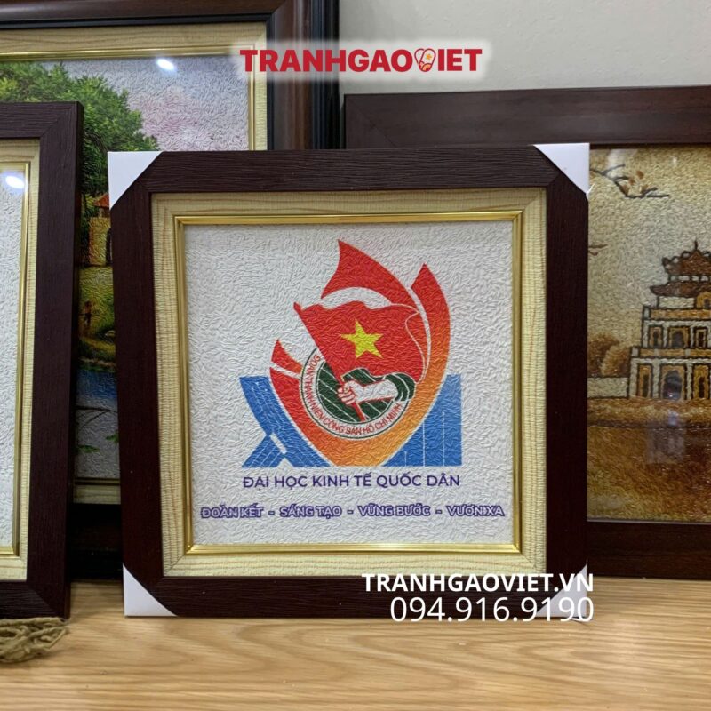 Tranh Gạo Logo Đoàn Thanh Niên Đại Học Kinh Tế Quốc Dân