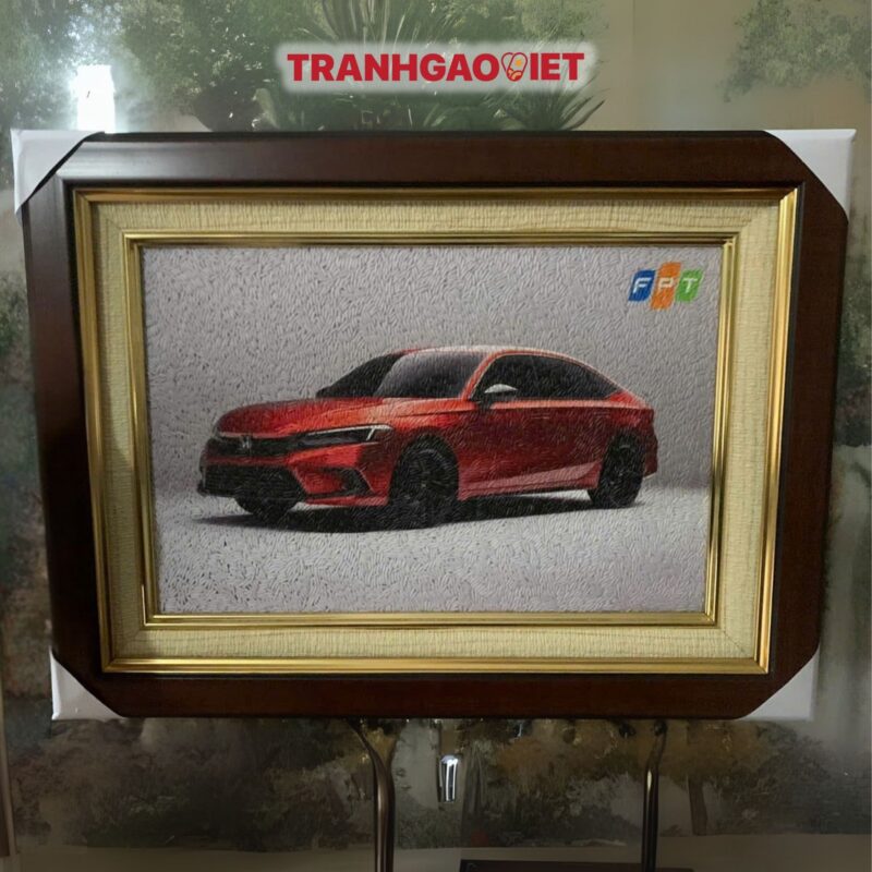 Tranh Gạo Logo FPT Car