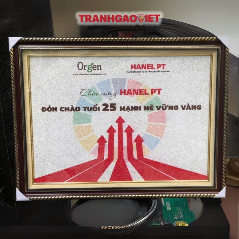 Tranh Gạo Logo Công Ty Hanel PT