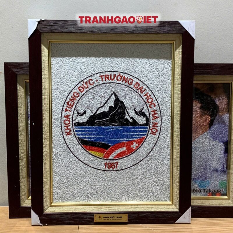 Tranh Gạo Logo Khoa Tiếng Đức Trường Đại Học Hà Nội