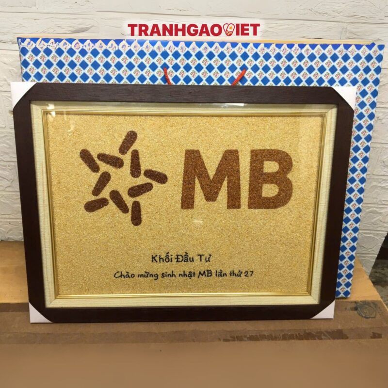 Tranh Gạo Logo Ngân Hàng MB BANK