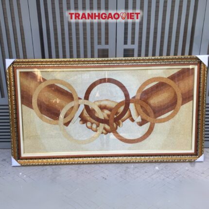 Tranh Gạo Logo Olympic Việt Nam