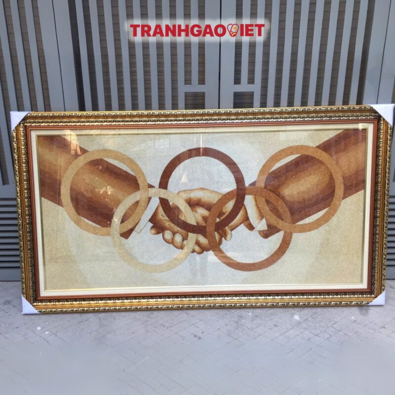 Tranh Gạo Logo Olympic Việt Nam