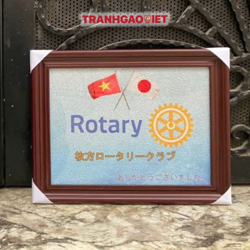 Tranh Gạo Logo Công Ty Rotary