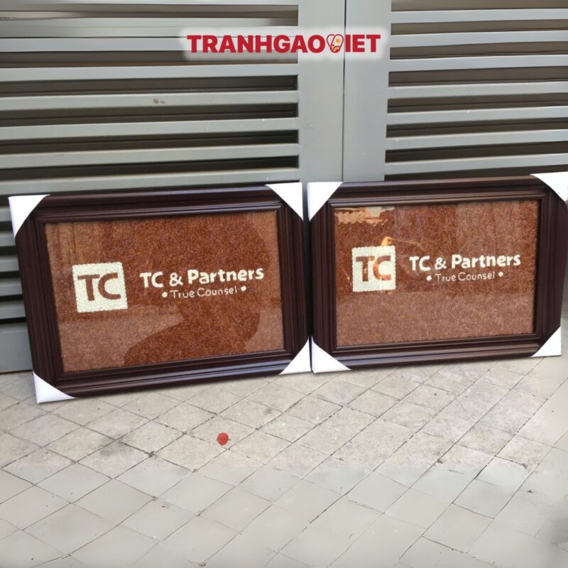 Tranh Gạo Logo TC và Partners