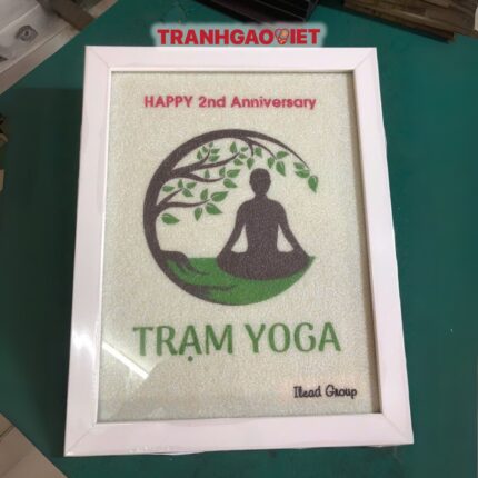 Tranh Gạo Logo Trạm YoGa
