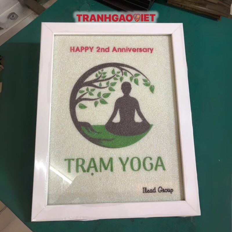 Tranh Gạo Logo Trạm YoGa