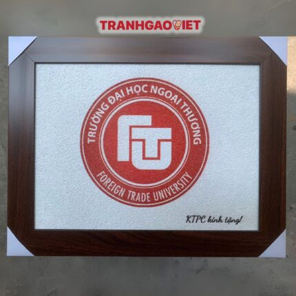 Tranh Gạo Logo Trường Đại Học Ngoại Thương