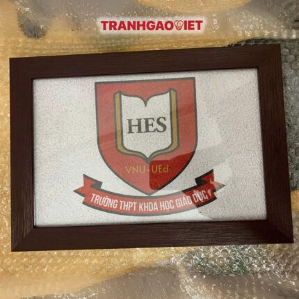 Tranh Gạo Logo Trường THPT Khoa Học Giáo Dục HES