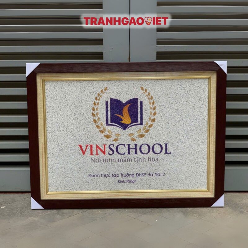 Tranh Gạo Logo Trường Vinschool