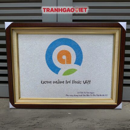 Tranh Gạo Logo Ươm Mầm Tri Thức Việt