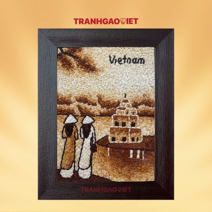 Tranh gạo tháp rùa việt
