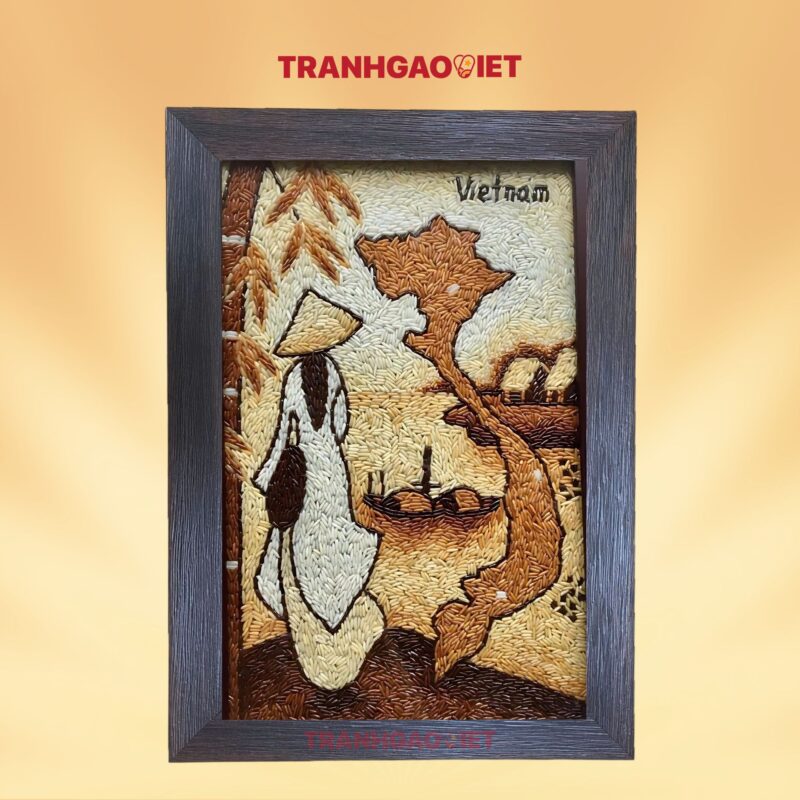Tranh Gạo Việt Nam Quê Hương Trong Tôi