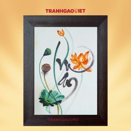 Tranh gạo màu Vu Lan