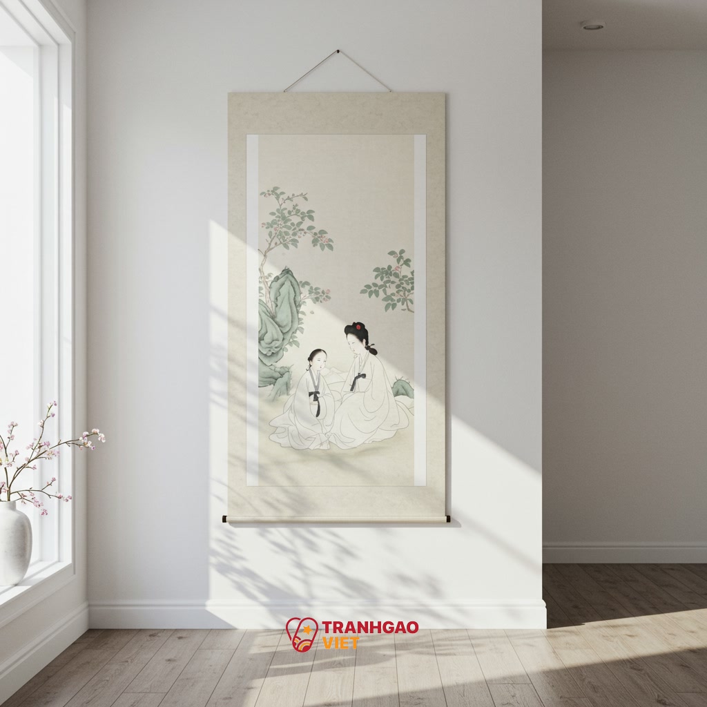 Ứng dụng và giá trị của tranh lụa Hàn Quốc trong đời sống hiện đại
