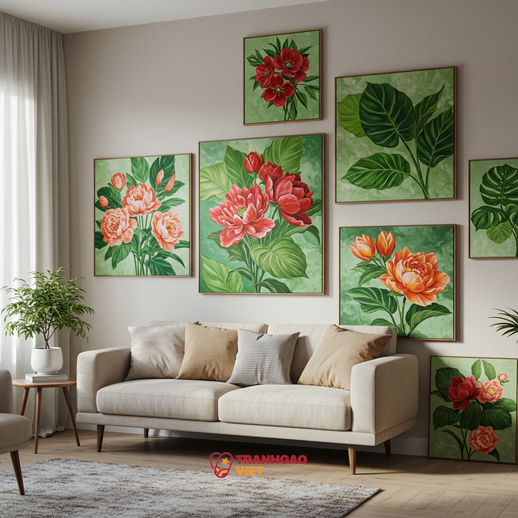 Vai Trò của Tranh Nghệ Thuật Hoa Lá trong Việc Kiến Tạo Góc Xanh