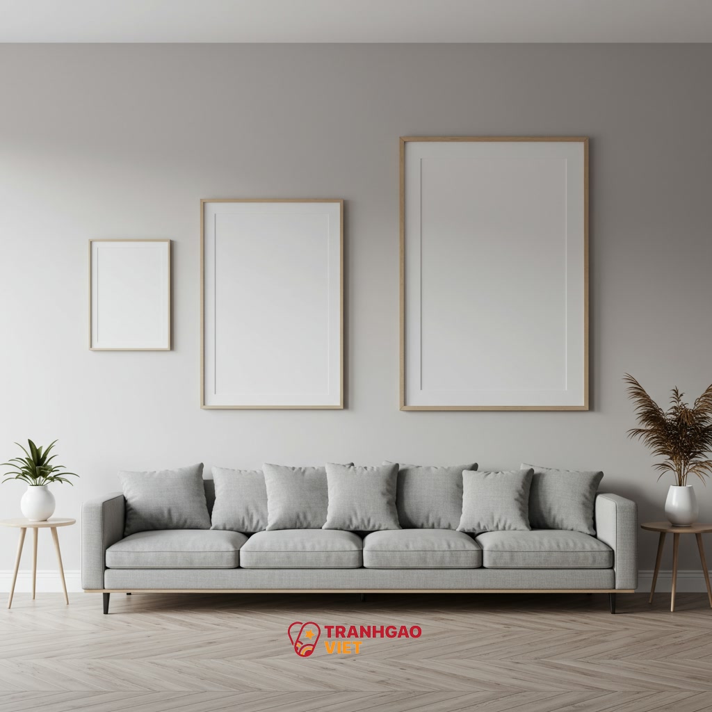 Vị Trí Treo Tranh và Ảnh Hưởng Đến Cảm Giác Về Kích Thước